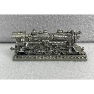 Fine Pewter Locomotive Train Engine 1990 Masterworks 3.75” VTG Figurine